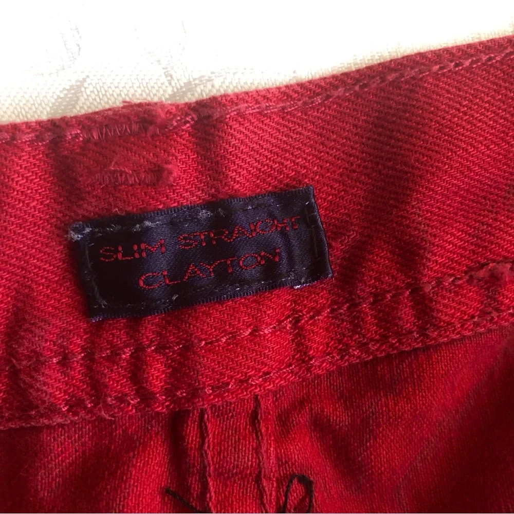 Sean John Clayton Slim Straight Red Jeans Denim Pants Men’s Size W36/L32 Casual